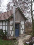 Fachwerkhuschen, ein Ehemaliger Schweinestall jetzt zum Bro umgenutzt.